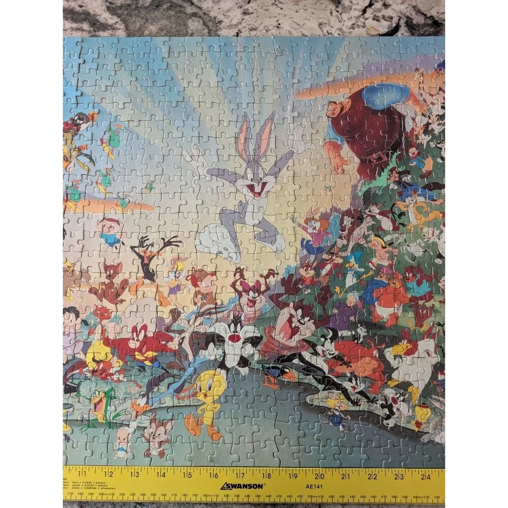 1996 Warner Bros cartoon characters 1000 piece jigsaw puzzle Rare Find, Vintage